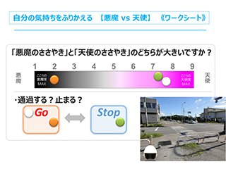 交通安全教育教材の開発（天使と悪魔）